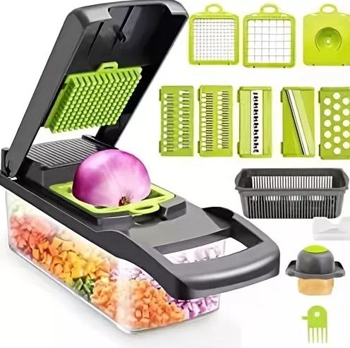 Picador de verduras 16 en 1 multifuncional para cortar rallas y picar