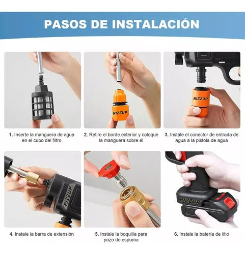 HIDROLAVADORA 2 BATERIAS + MINIASPIRADOR