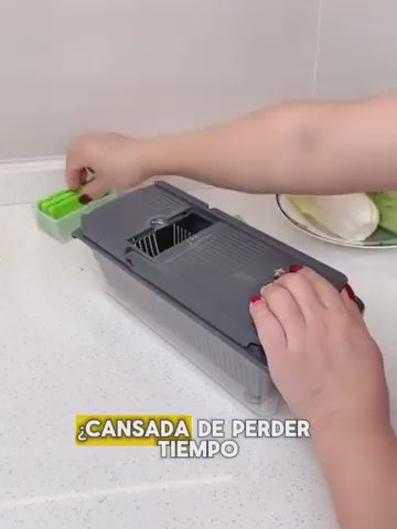 Picador de Verduras 16 en 1 — Corta, Ralla y Pica en Segundos